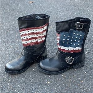 American flag motorcycle boots